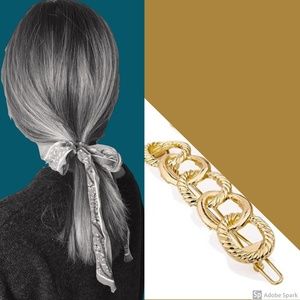 2/$15: NWOT Elegant Vintage Metal Chain Barrette